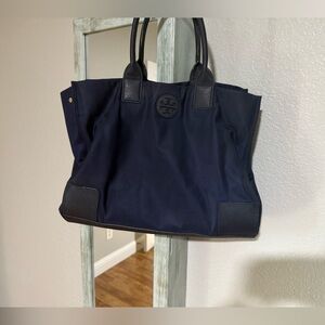 Tory Burch Navy Blue Tote Bag